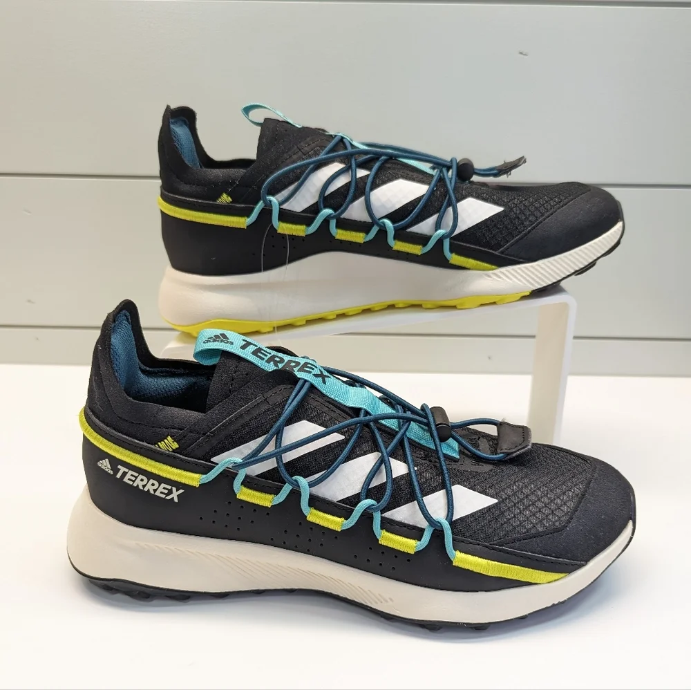 Adidas Terrex Voyager 21 Black Acid Mint Hiking Trail Sneakers size Men's 7.5